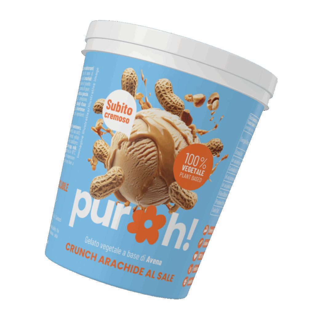 gelato puroh gusto crunch arachide al sale plant based