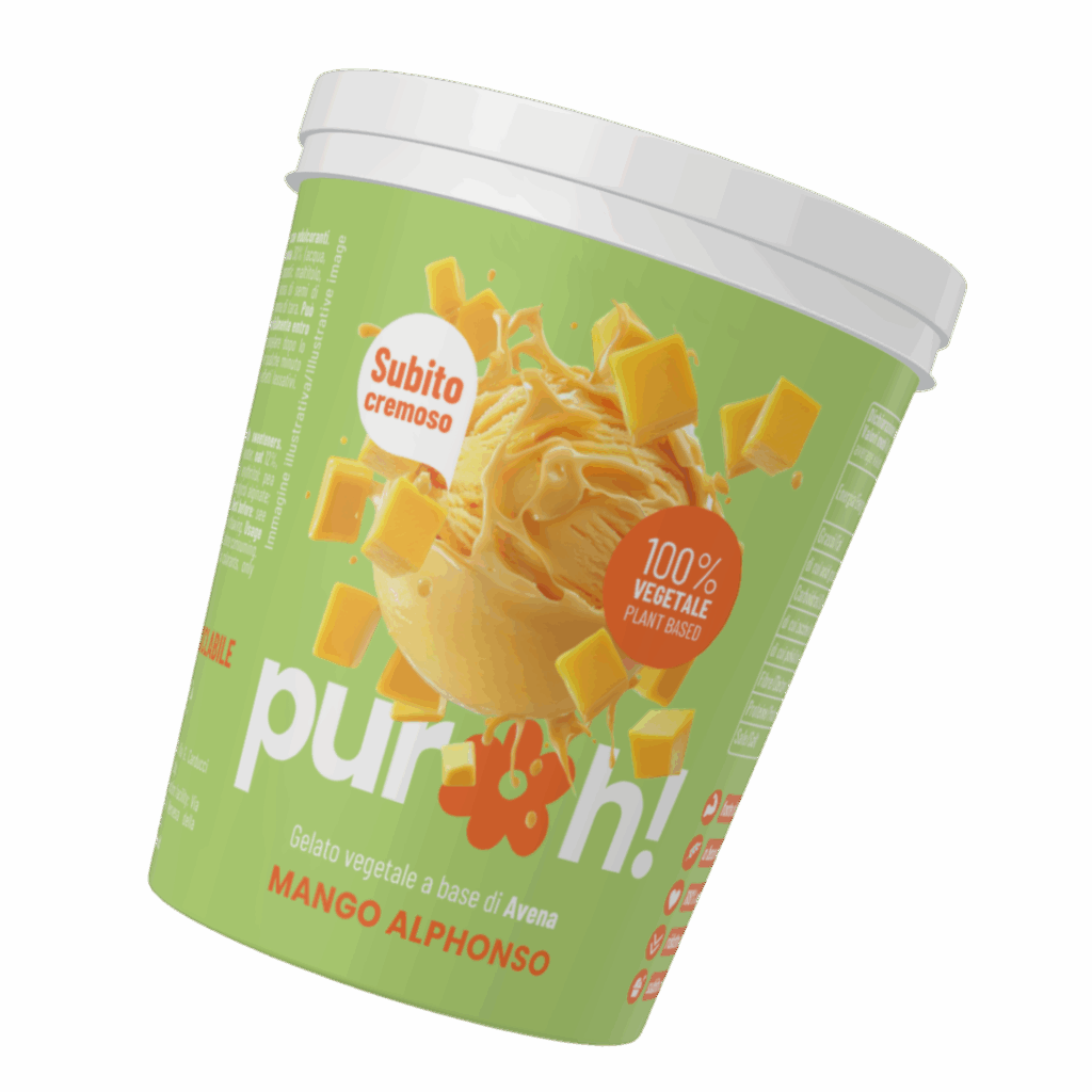 gelato puroh gusto mango plant based